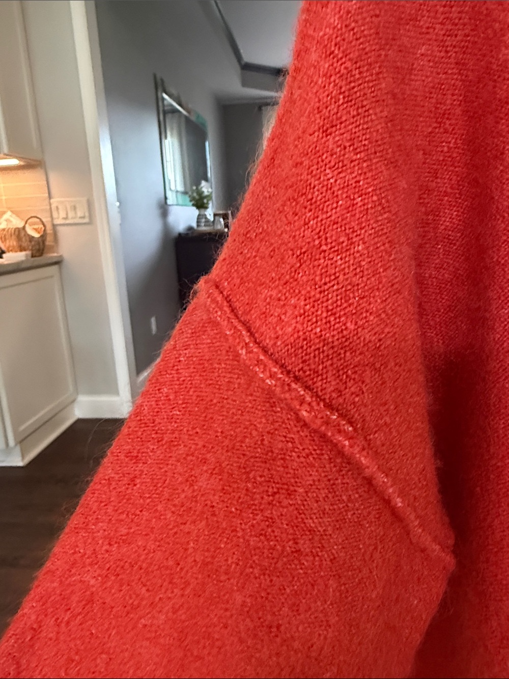 Universal Thread Rust Orange Mock Neck Sweater Oversized Ribbed Knit Small - Picture 6 of 10